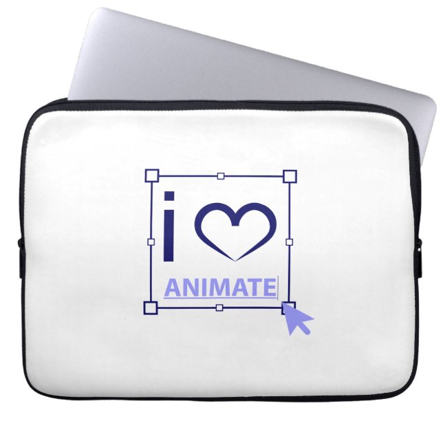 I Love Animate Laptop Sleeve (Voorkant)