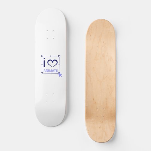 I Love Animate Persoonlijk Skateboard (Voorkant)