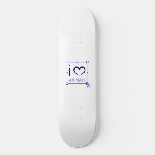 I Love Animate Persoonlijk Skateboard (Voorkant)