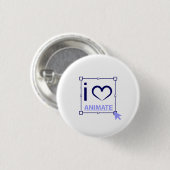 I Love Animate Ronde Button 3,2 Cm (Voorkant /achterkant)