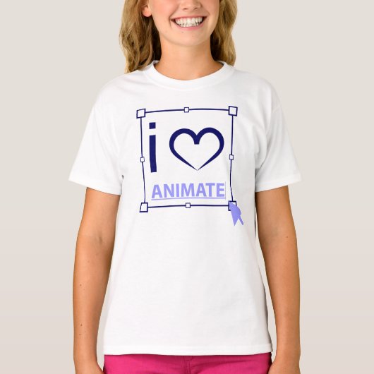 I Love Animate T-shirt (Voorkant)
