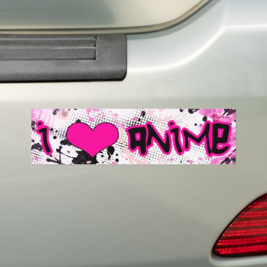 I Love Anime Bumpersticker (Op auto)