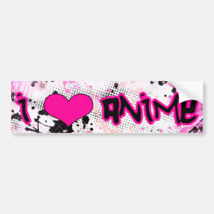 I Love Anime Bumpersticker
