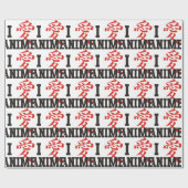 I Love Anime Negro Cadeaupapier (Vlak)