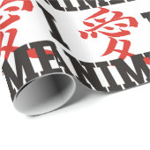 I Love Anime Negro Cadeaupapier (Rol Hoek)