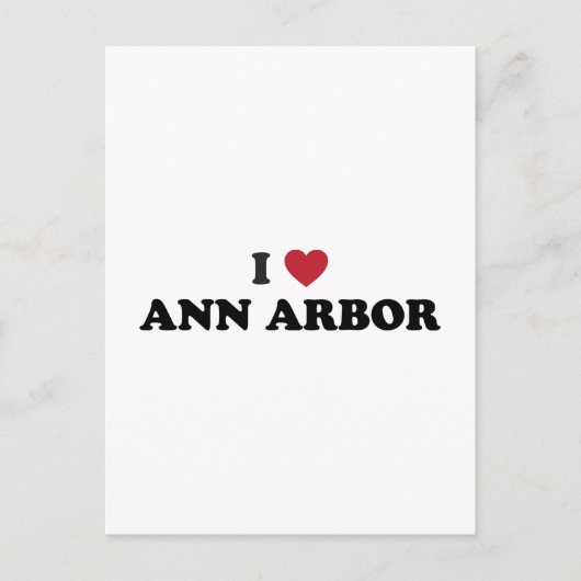 I Love Ann Arbor Michigan Briefkaart (Voorkant)