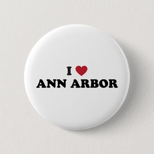 I Love Ann Arbor Michigan Ronde Button 5,7 Cm (Voorkant)