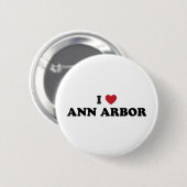 I Love Ann Arbor Michigan Ronde Button 5,7 Cm (Voorkant /achterkant)