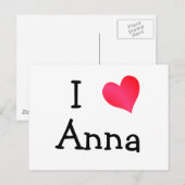 I Love Anna Briefkaart (Voorkant / Achterkant)