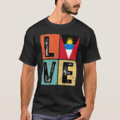 I Love Antigua And Barbuda Flag For Antiguan Barbu T-shirt (Voorkant)