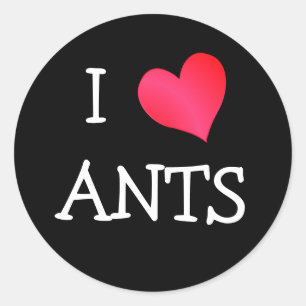 I Love Ants Ronde Sticker