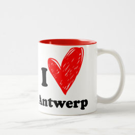I love Antwerp Tweekleurige Koffiemok