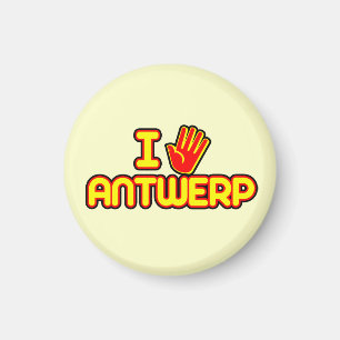 I Love Antwerpen (hand) Magneet