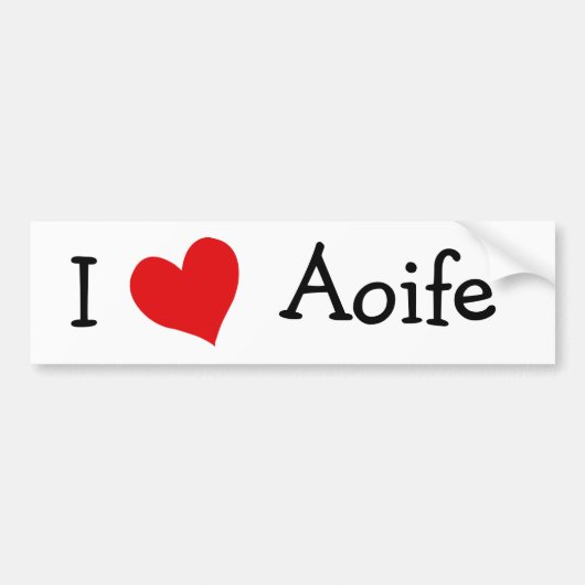 I Love Aoife Bumpersticker (Voorkant)