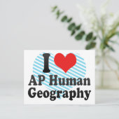 I Love AP Human Geography Briefkaart (Staand voorkant)
