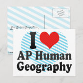 I Love AP Human Geography Briefkaart (Voorkant / Achterkant)