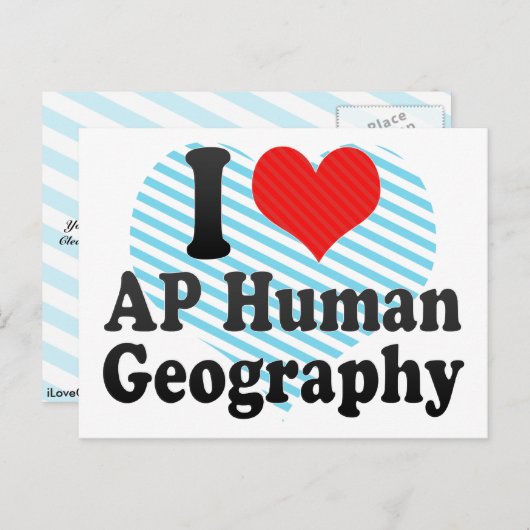 I Love AP Human Geography Briefkaart (Voorkant / Achterkant)
