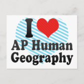 I Love AP Human Geography Briefkaart (Voorkant)