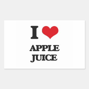 I Love Apple Juice Rechthoekige Sticker