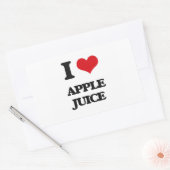 I Love Apple Juice Rechthoekige Sticker (Envelop)