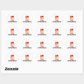 I Love Apple Juice Ronde Sticker (Vel)