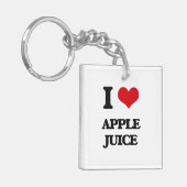 I Love Apple Juice Sleutelhanger (Voorkant Links)