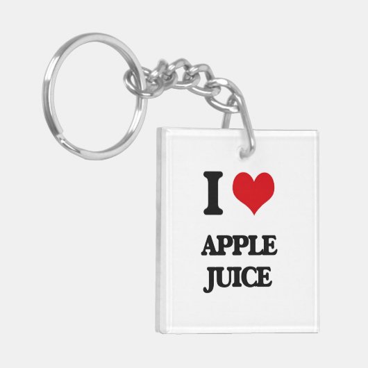 I Love Apple Juice Sleutelhanger (Voorkant Links)