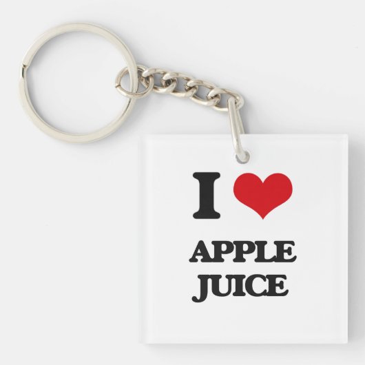 I Love Apple Juice Sleutelhanger (Voorkant)