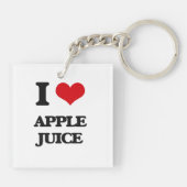 I Love Apple Juice Sleutelhanger (Achterkant)