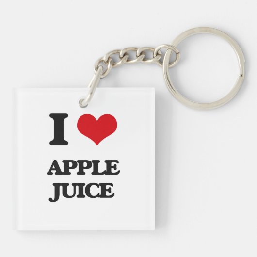 I Love Apple Juice Sleutelhanger (Achterkant)