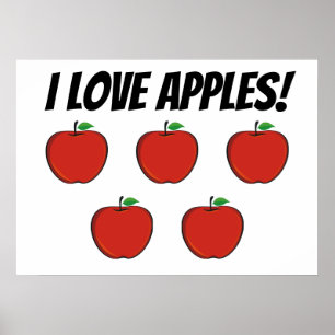I Love Apples (5 appels) Poster