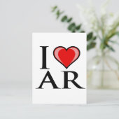 I Love AR - Arkansas Briefkaart (Staand voorkant)