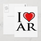 I Love AR - Arkansas Briefkaart (Voorkant / Achterkant)