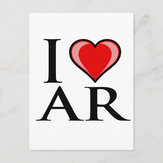 I Love AR - Arkansas Briefkaart (Voorkant)