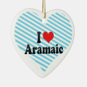I Love Aramaic Keramisch Ornament (Rechts)