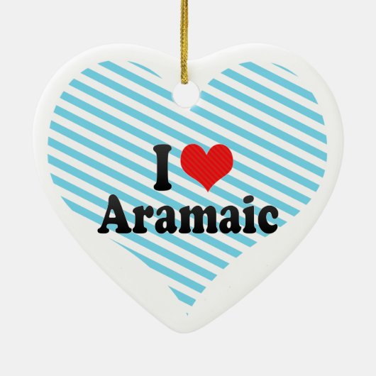 I Love Aramaic Keramisch Ornament (Achterkant)