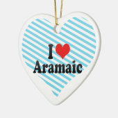 I Love Aramaic Keramisch Ornament (Links)