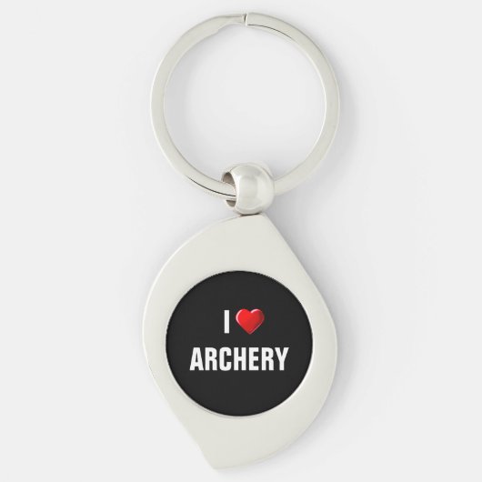 I Love Archery Sleutelhanger (Voorkant)