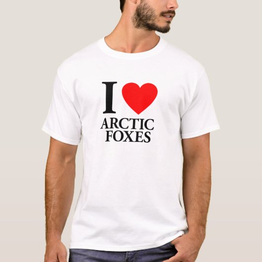 I Love Arctic Foxes T-shirt (Voorkant)
