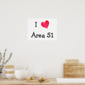 I Love Area 51 Poster (Keuken)