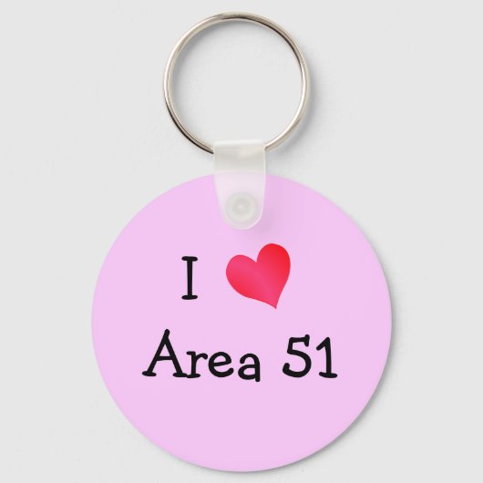 I Love Area 51 Sleutelhanger (Voorkant)