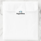 I Love Argentina Flag Ronde Sticker (Tas)