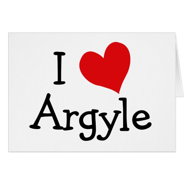 I Love Argyle (Voorkant Horizontaal)