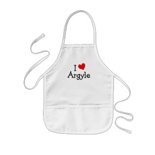I Love Argyle Kinder Schort