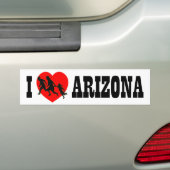 I Love Arizona Bumpersticker (Op auto)