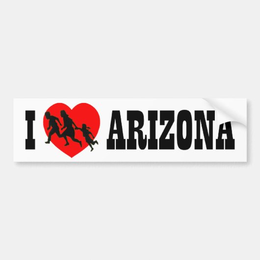I Love Arizona Bumpersticker (Voorkant)