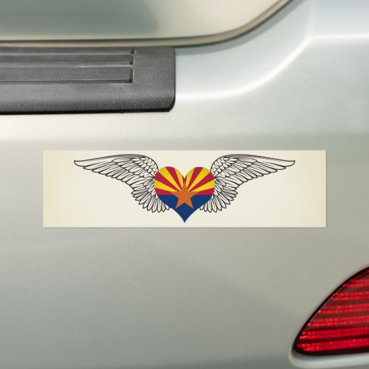 I Love Arizona-wings Bumpersticker (Op auto)