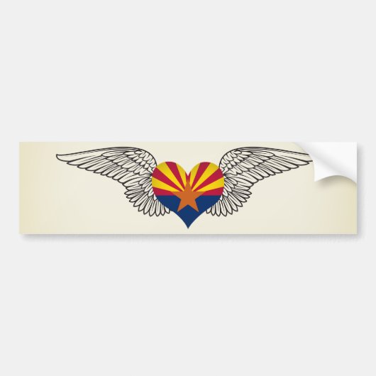 I Love Arizona-wings Bumpersticker (Voorkant)