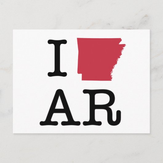 I Love Arkansas Briefkaart (Voorkant)