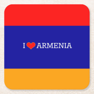 I Love Armenia, flag of Armenia Kartonnen Onderzetters